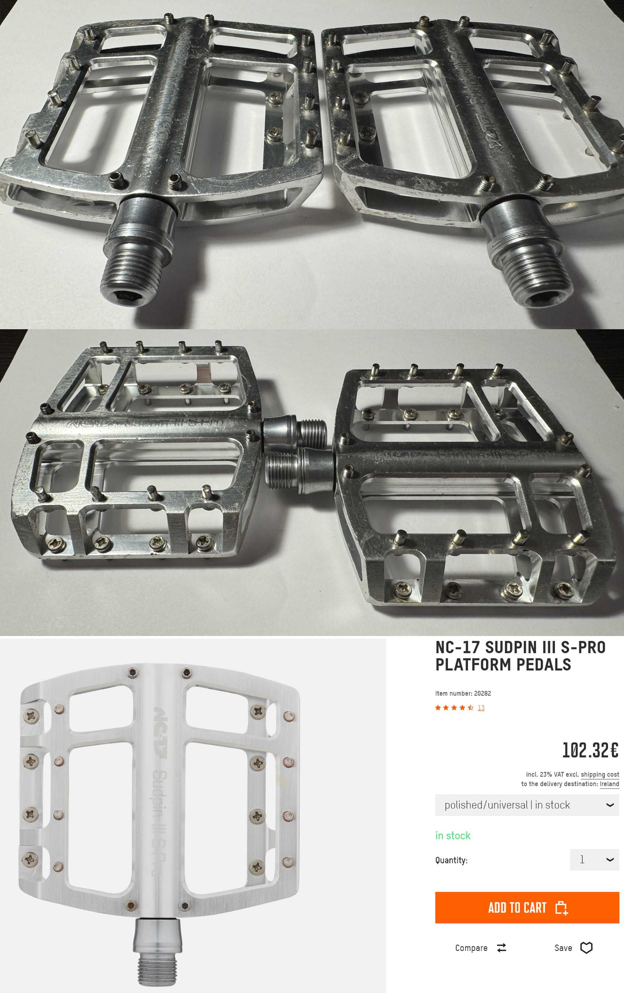 Велосипедні педалі NC-17 Sudpin III S-Pro Platform Pedals Сині/Срібні