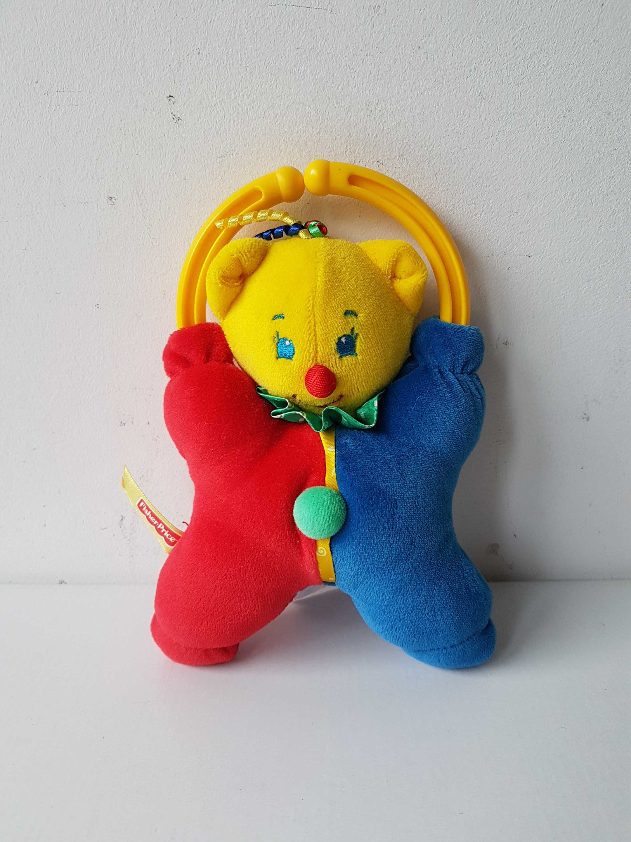 Fisher Price pluszowa zabawka z piszczałką i zawieszką Vintage 1998rok