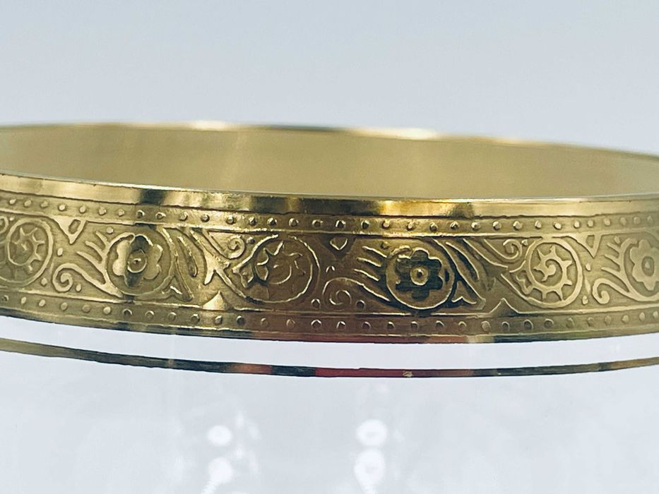 Komplet 5 szklanek na nóżce ze złoconym rantem