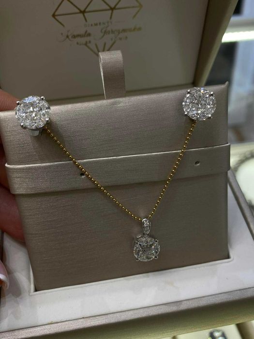 Kolczyki z diamentami Infinity Illusion 2.09 CT