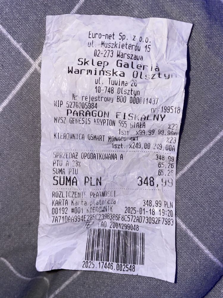 Sprzedam kierownice i myszke
