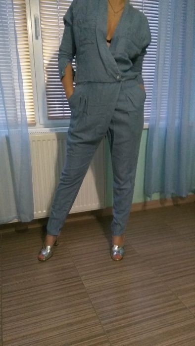 Джинсовый комбинезон брючный комбез джисовый noa noa