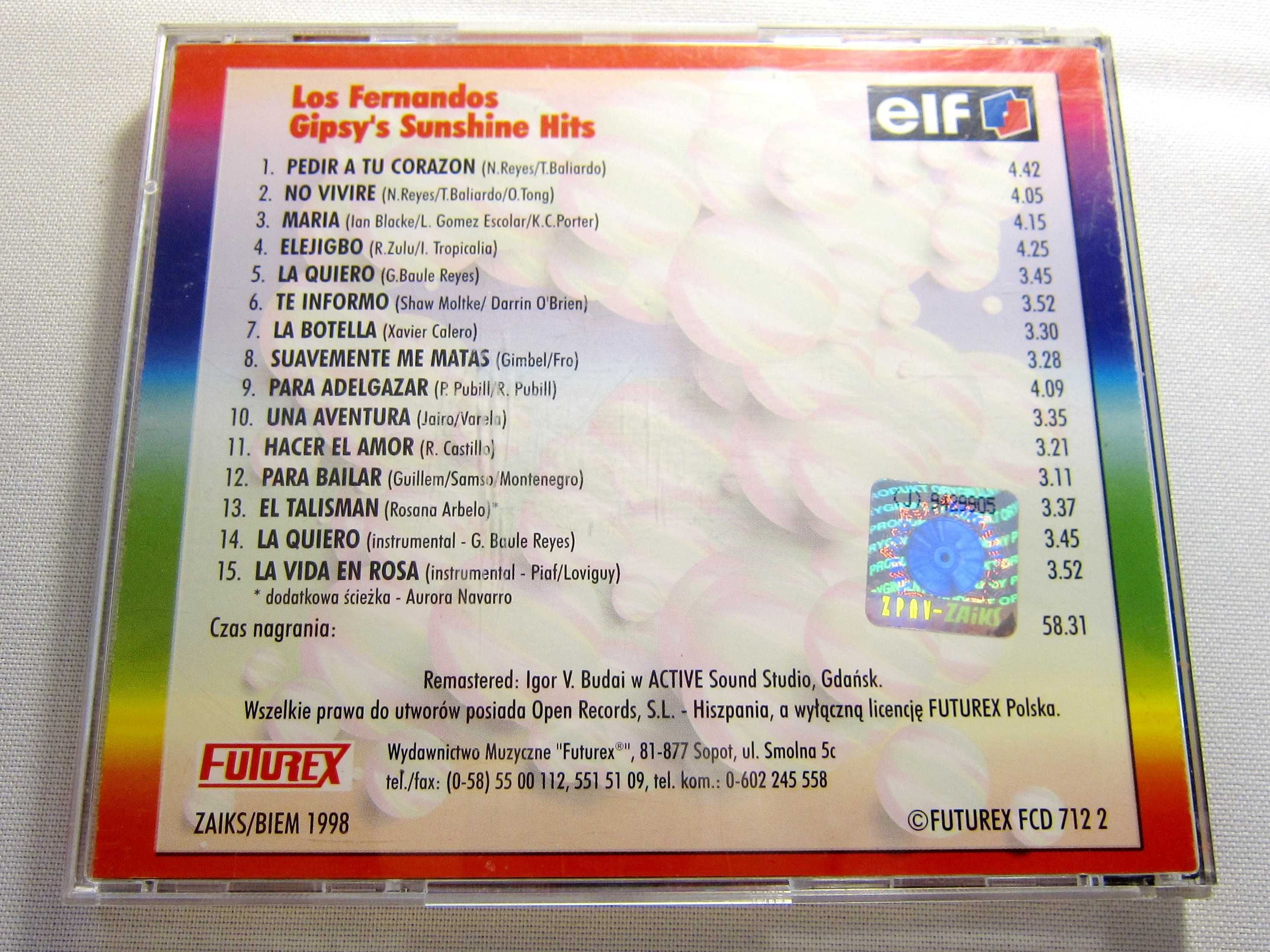 CD  Los Fernandos - 15 Przebojów Latynoskich - stan bdb