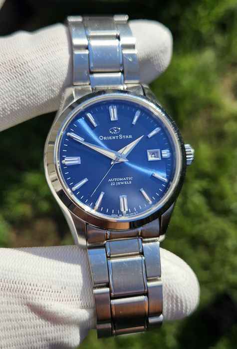 Orient Star Classic, Granatowa Tarcza, Automatyczny, Open Caseback
