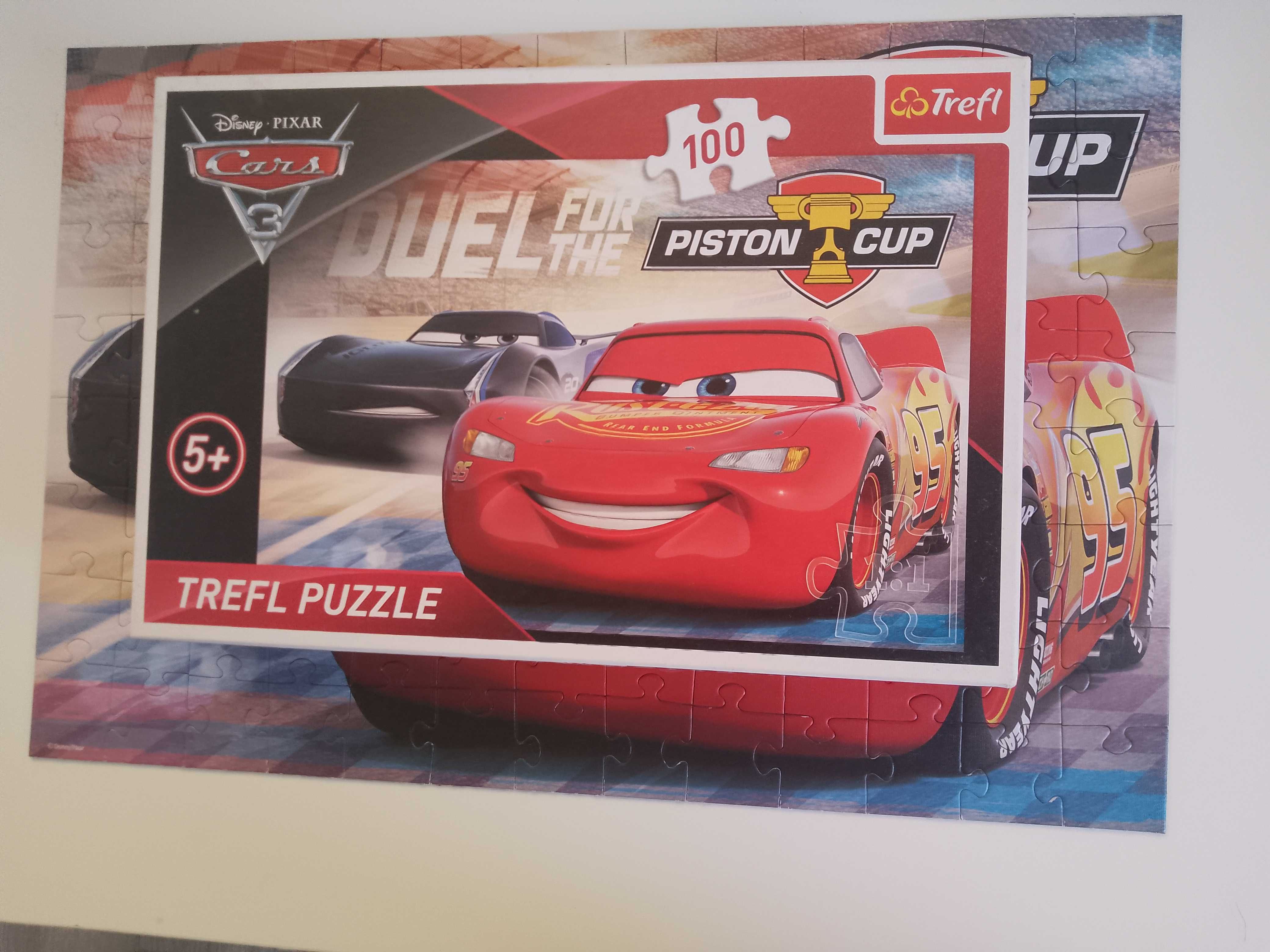 Puzzle 100 el. Auta cara zygzak McQueen