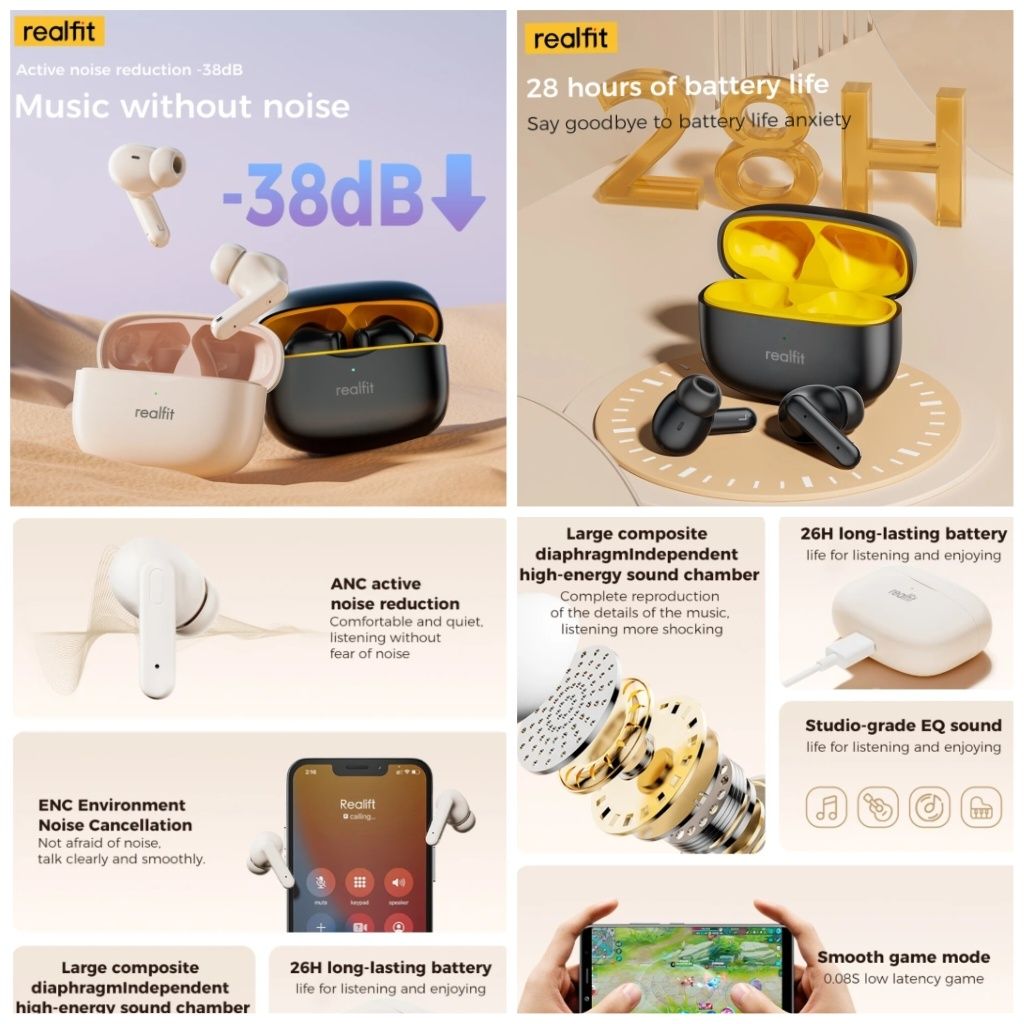 Słuchawki Bluetooth z ANC -  wyprzedaż