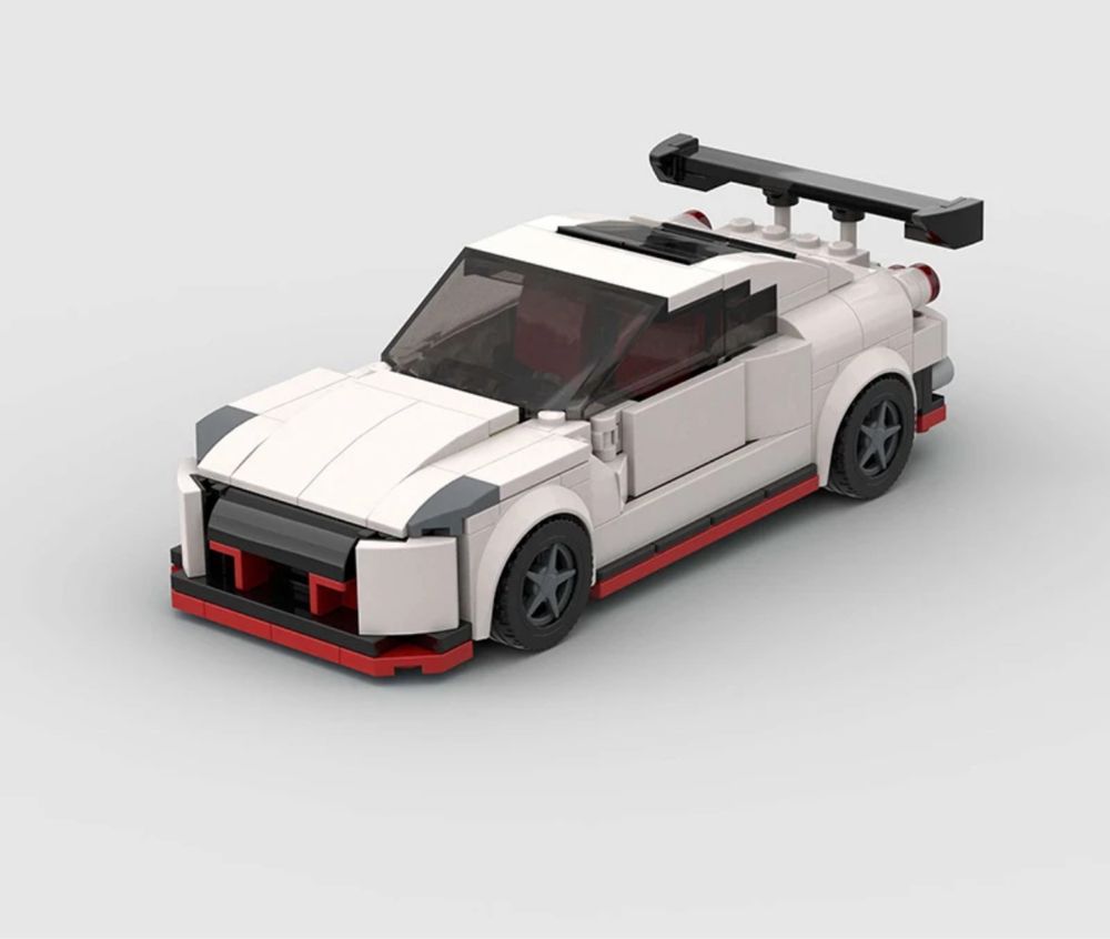 Auto autko samochód model z klocków na wzór LEGO Nissan GTR R35