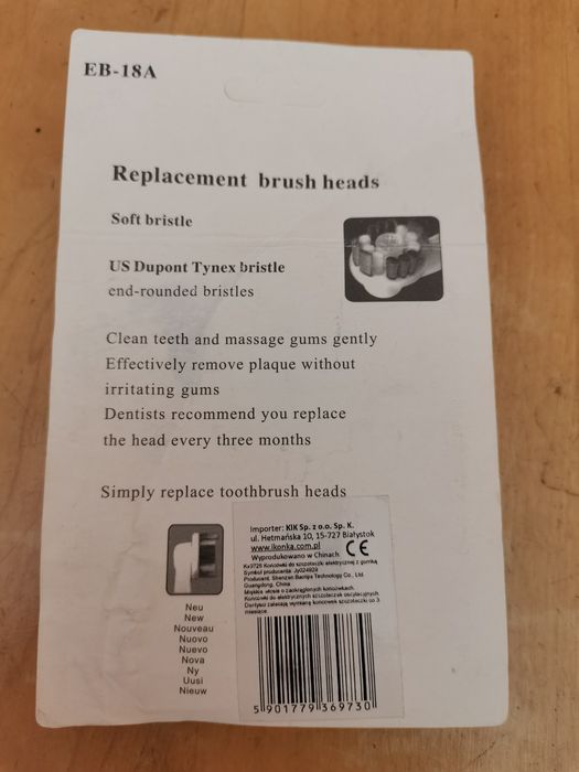 Szczoteczki EB-18A, 4 sztuki