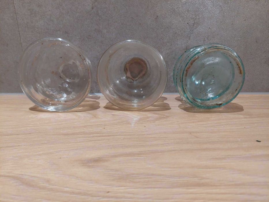 Pojemnik szklany do lampy naftowej zestaw trzech sztuk