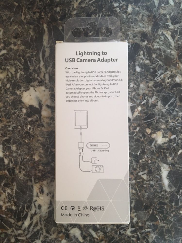 Adaptador Lightning para USB e carregamento bateria/Camera cable