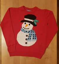 Sweterek świąteczny dla dziecka w wieku 8-10 lat. Aplikacja 3D.