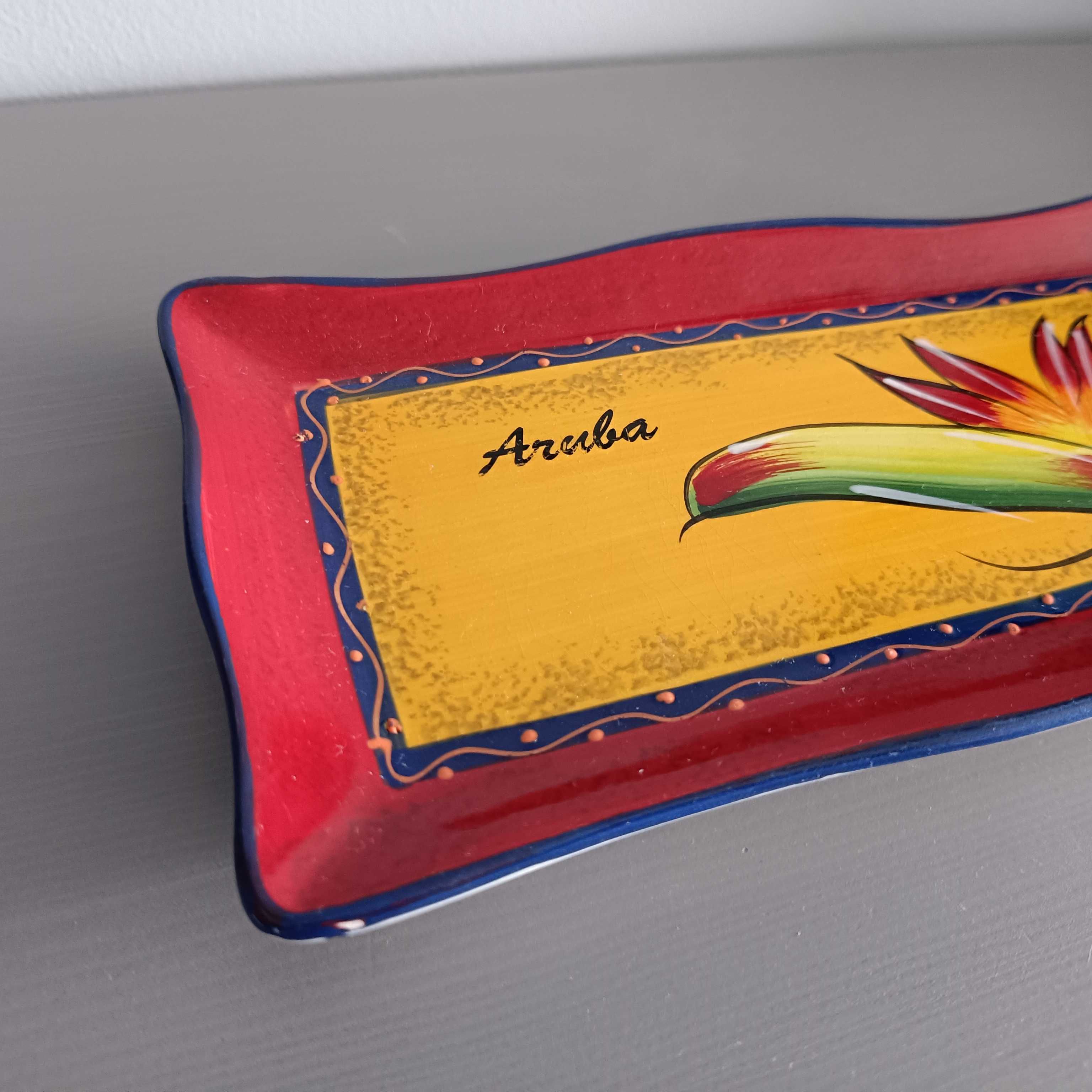 ARUBA pamiątkowy talerzyk dekoracyjny ceramiczny patera 255x129mm
