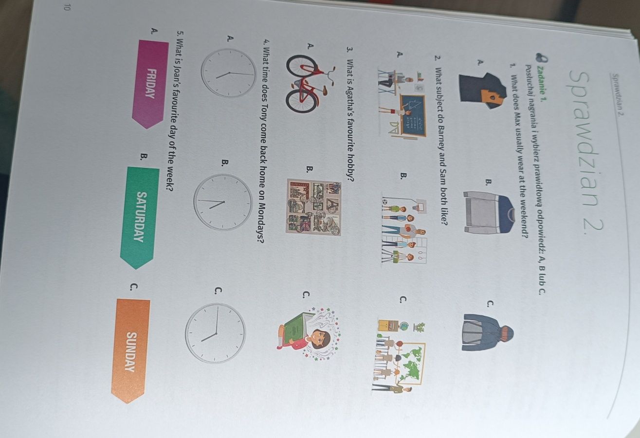 Książka sprawdziany z angielskiego klasa 5