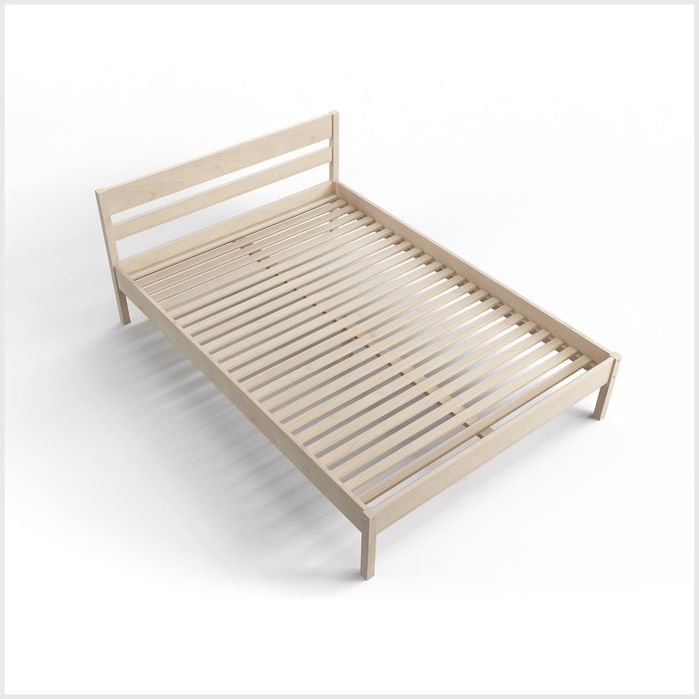 Łóżko drewniane brzoza wysokie dla seniorów 180x200 stelaż 2x materac