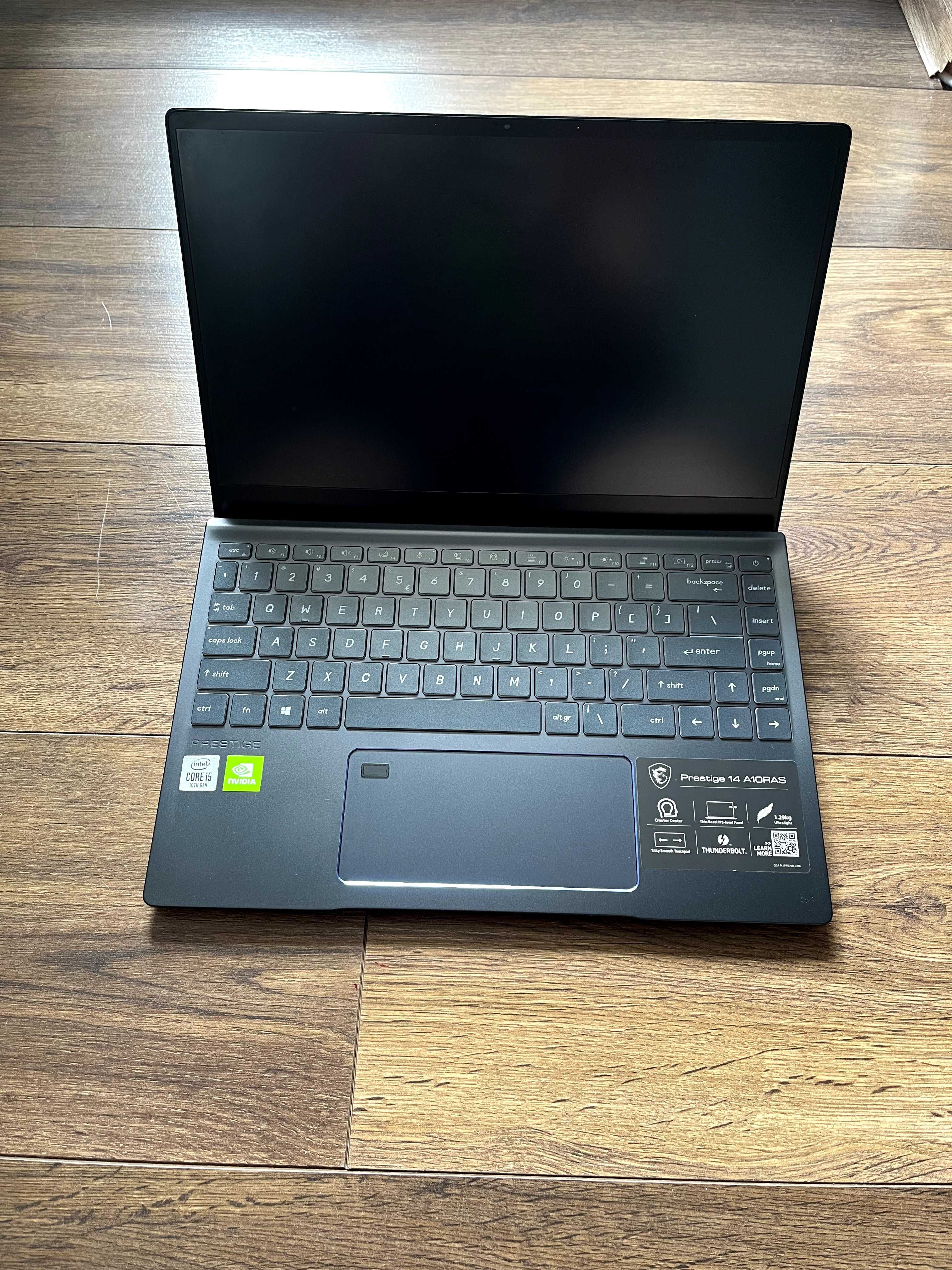 Laptop MSI Prestige 14 i5 16 GB RAM 512 SSD NVIDIA MX330 stan idealny