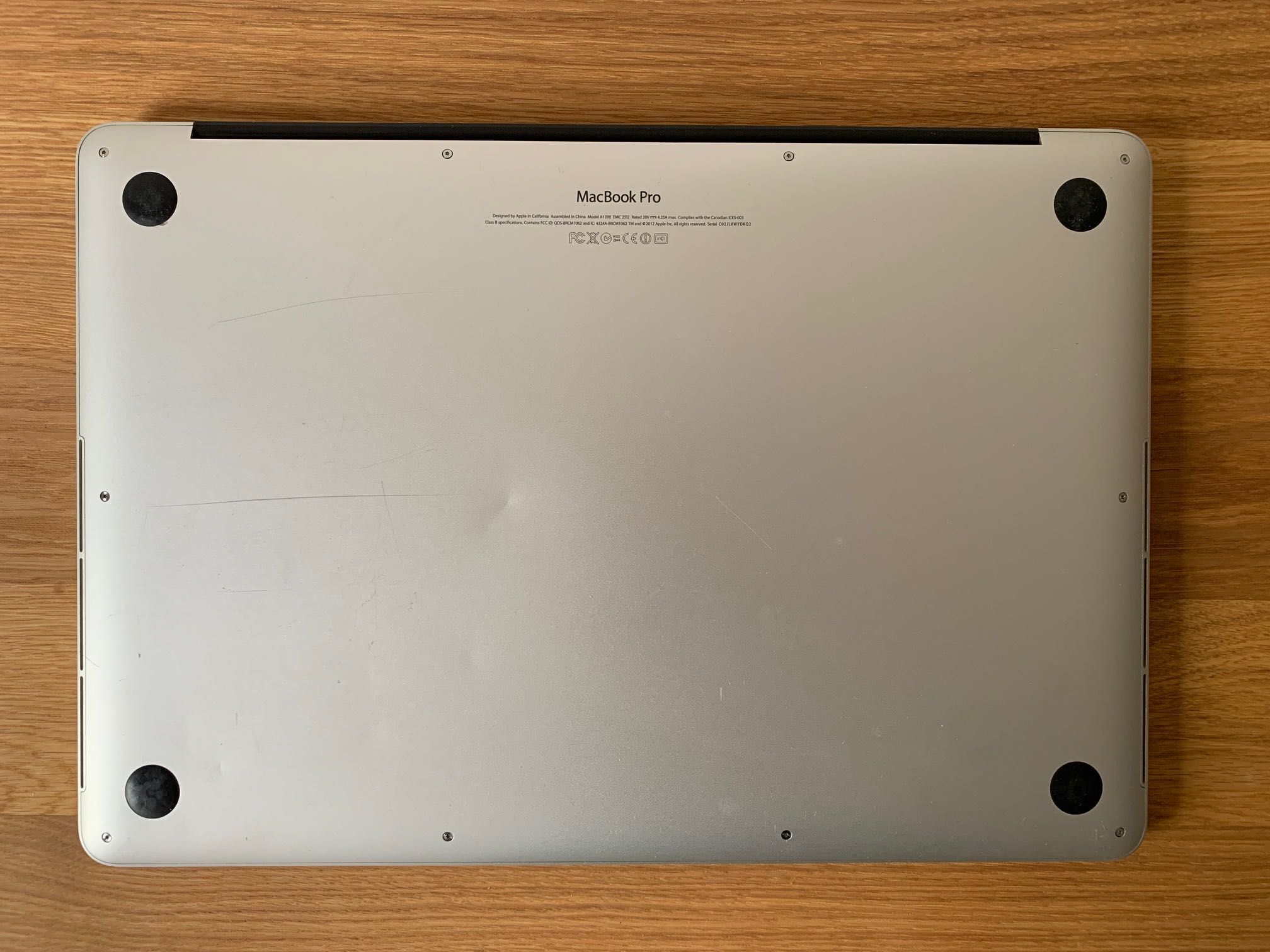 Apple MacBook Pro 15" Retina (2012) 2,6/8GB/512GB