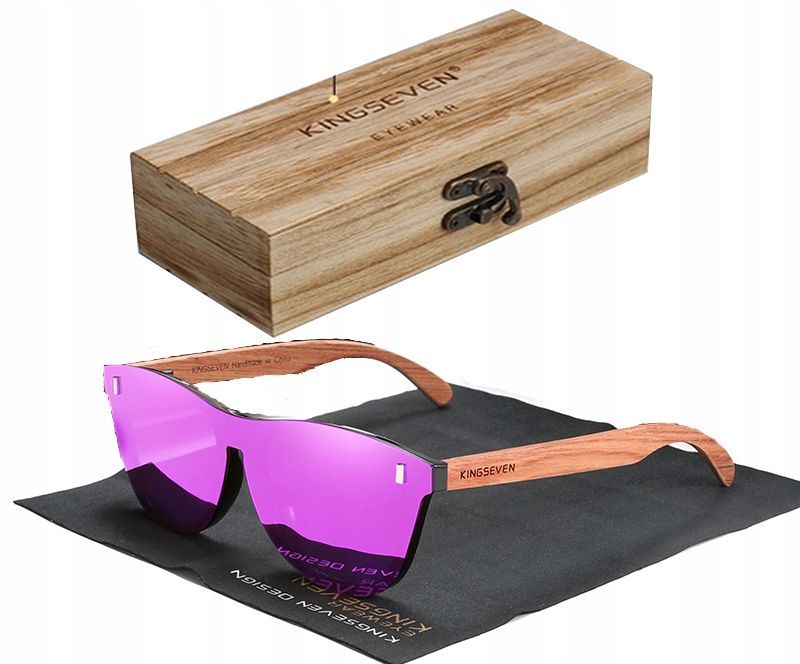 OKULARY drewniane polaryzacyjne KINGSEVEN filtr UV400 premium 2025