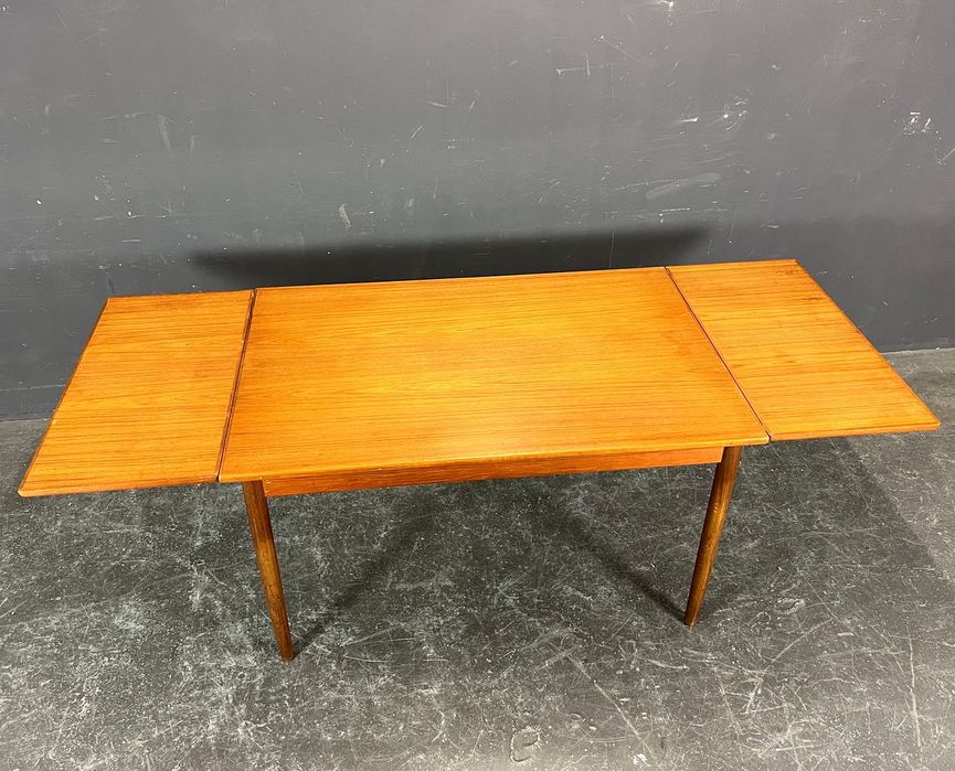 Stół tekowy duński rozkładany do jadalni - vintage - lata 70-te