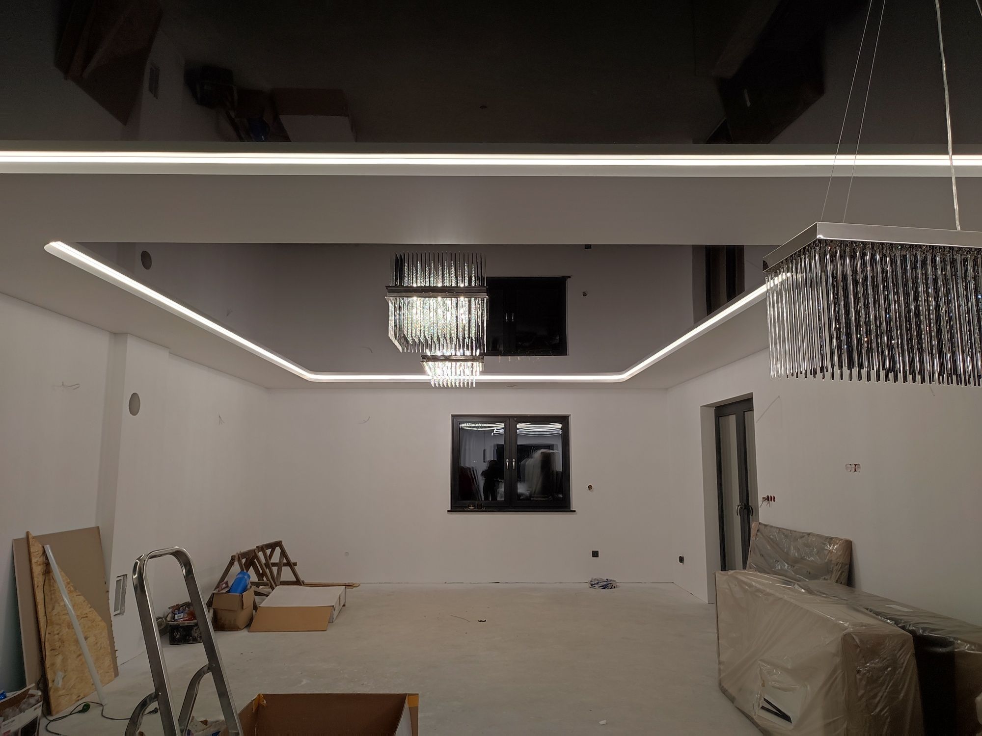 Sufity napinane podwieszane montaż LED