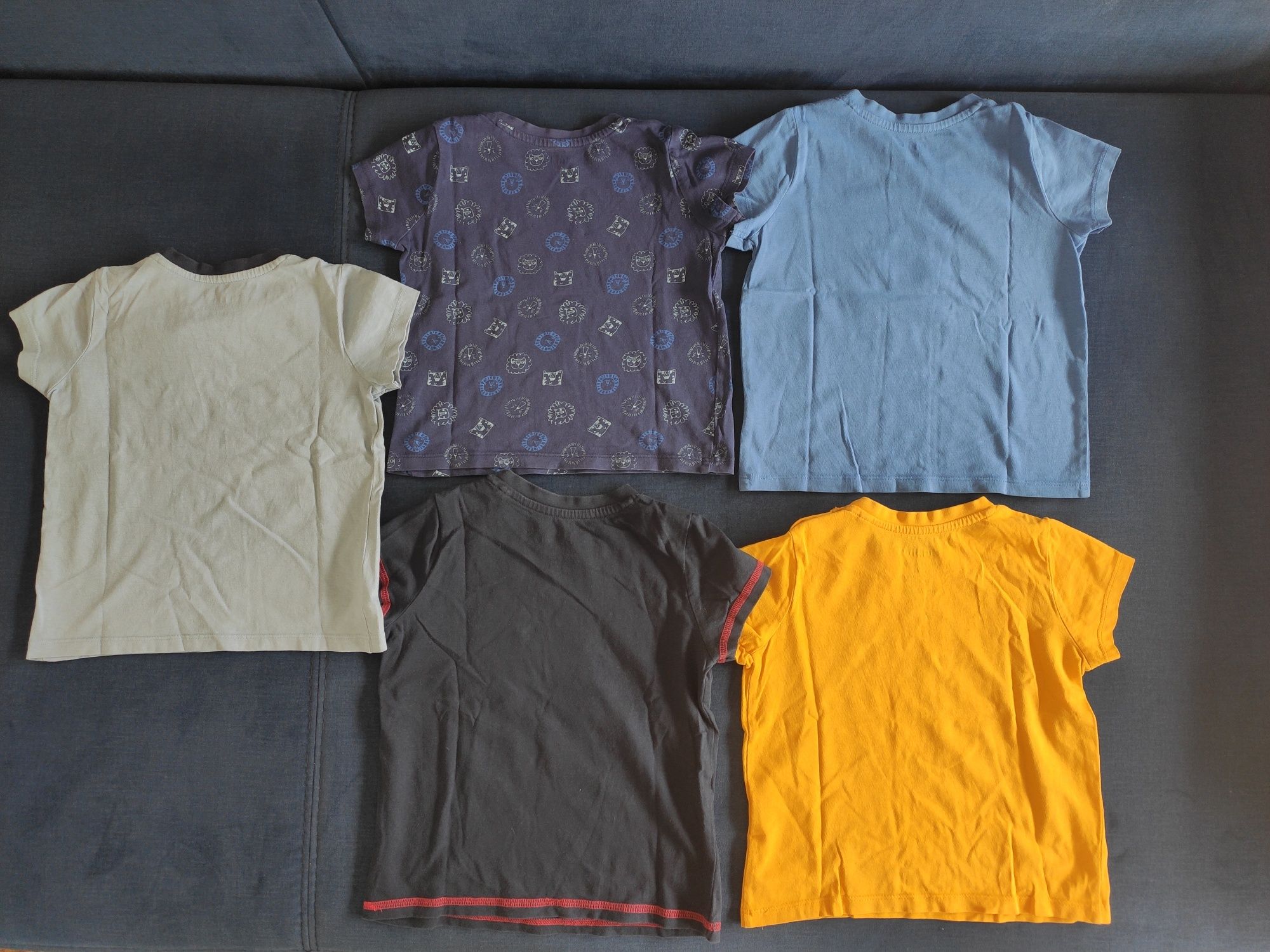 5 koszulek t-shirt chłopięcy Lupilu 86/92 kolorowe wesołe lato mix