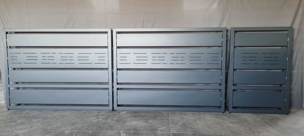 Brama wjazdowa furtka ogrodzenie płot nowoczesne malowane proszkowo