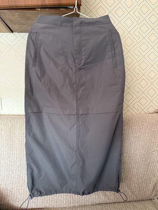 Юбка гарго,довжина максі,сірого кольору,розмір s