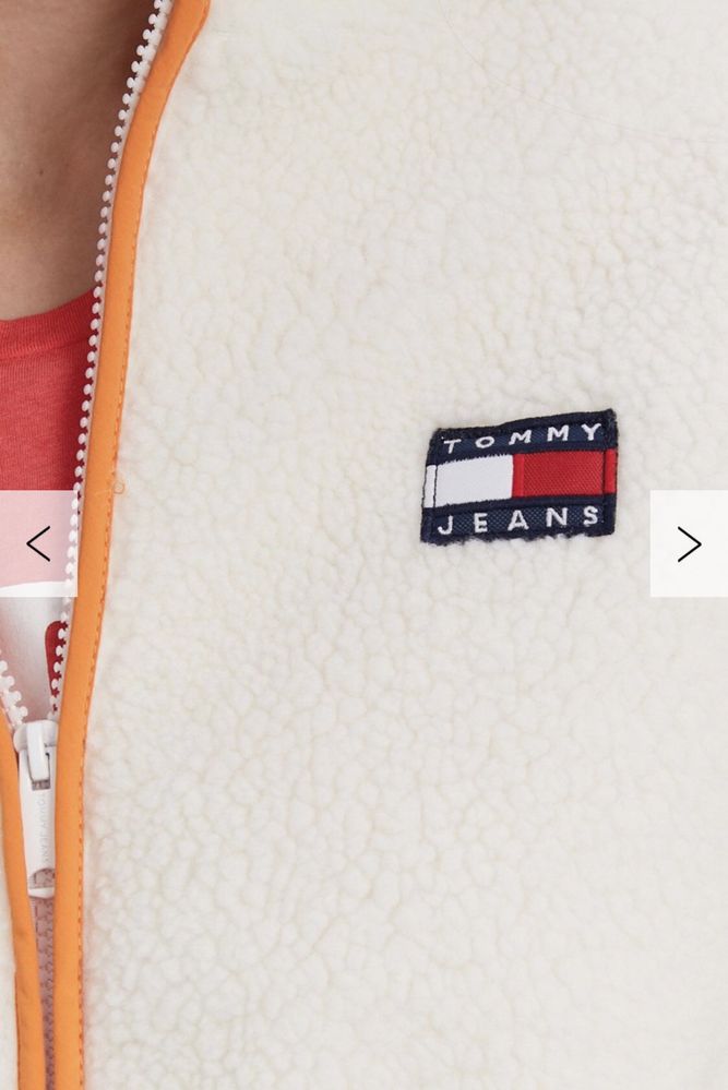 Куртка tommy jeans жіноча колір білий