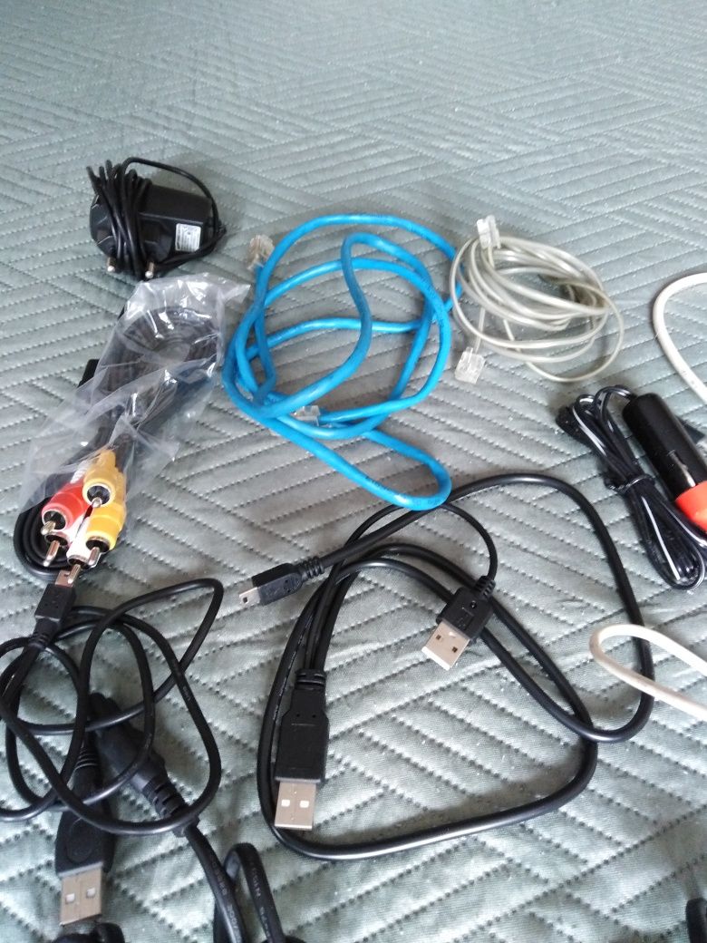Kabel rca, kable, przewody sieciowe,, unitra USB.