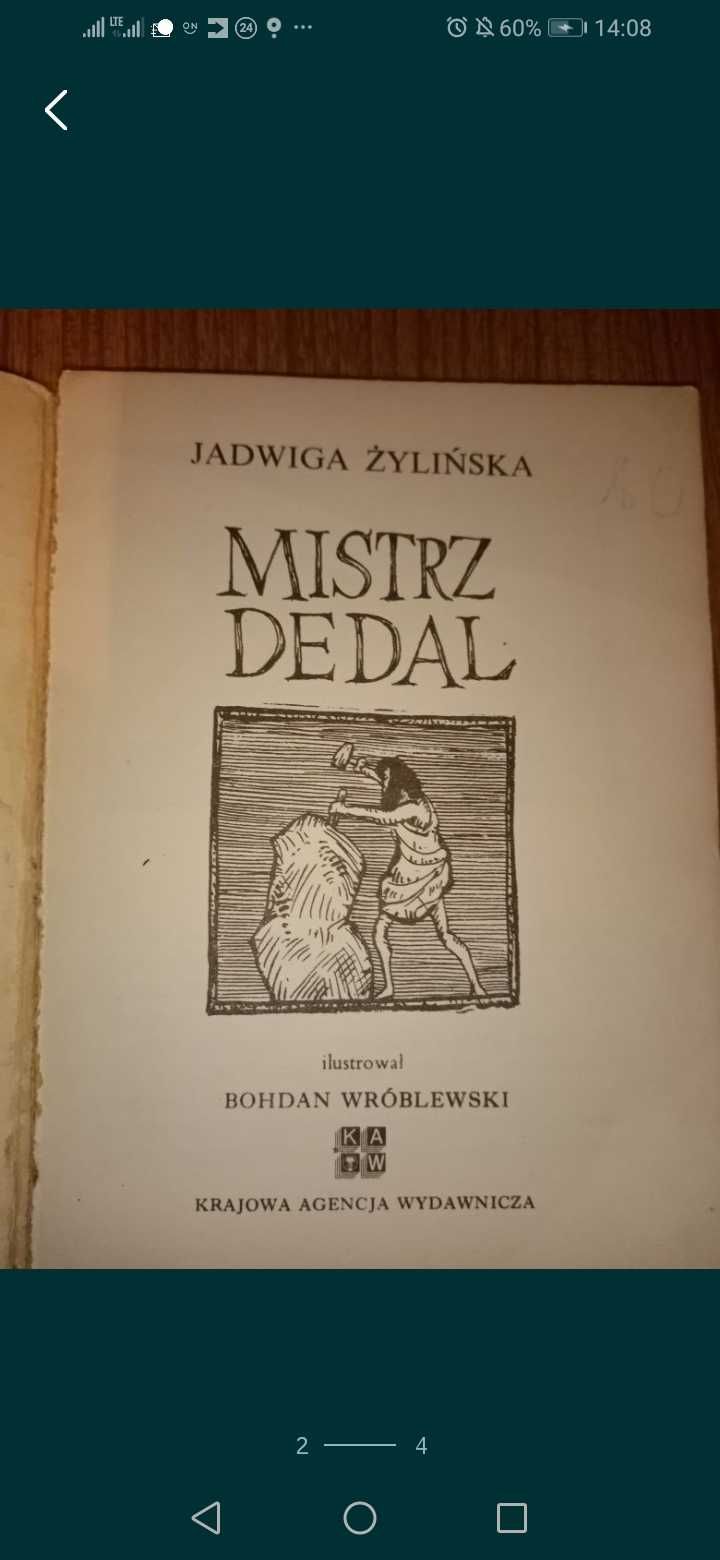 Książka Mistrz Dedal - Jadwiga Zylińska - Wysyłka!!!