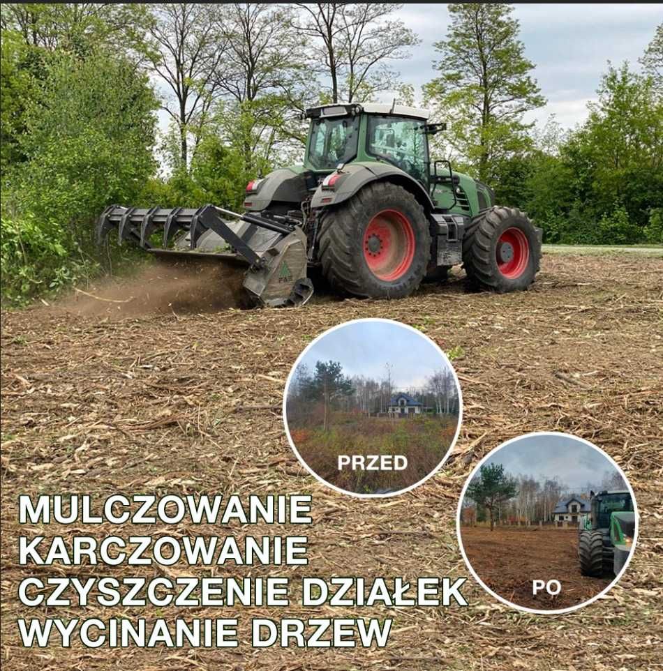 Mulczer leśny mulczowanie karczowanie czyszczenie działek frezowanie