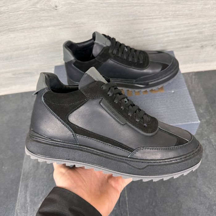 Чоловічі шкіряні зимові кросівки