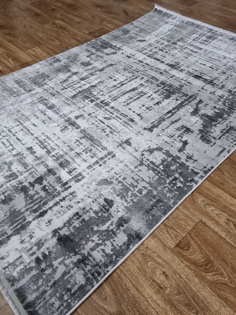 Сірий сучасний килим для кімнати Турецької якості