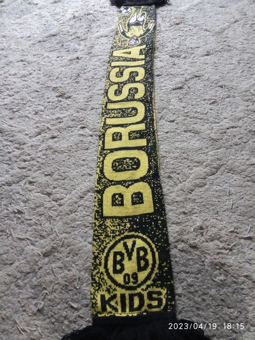 Szalik Borussia Dortmund kids oldschool retro dwustronny