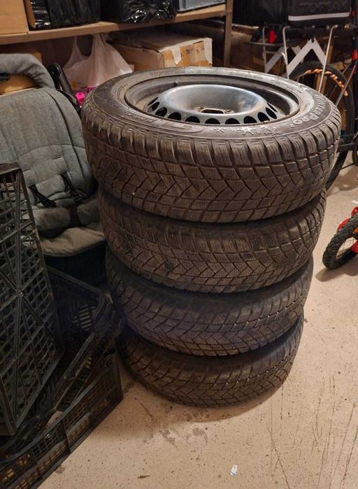 Sprzedam komplet kół, opony zimowe +felgi stalowe 185/65/R15