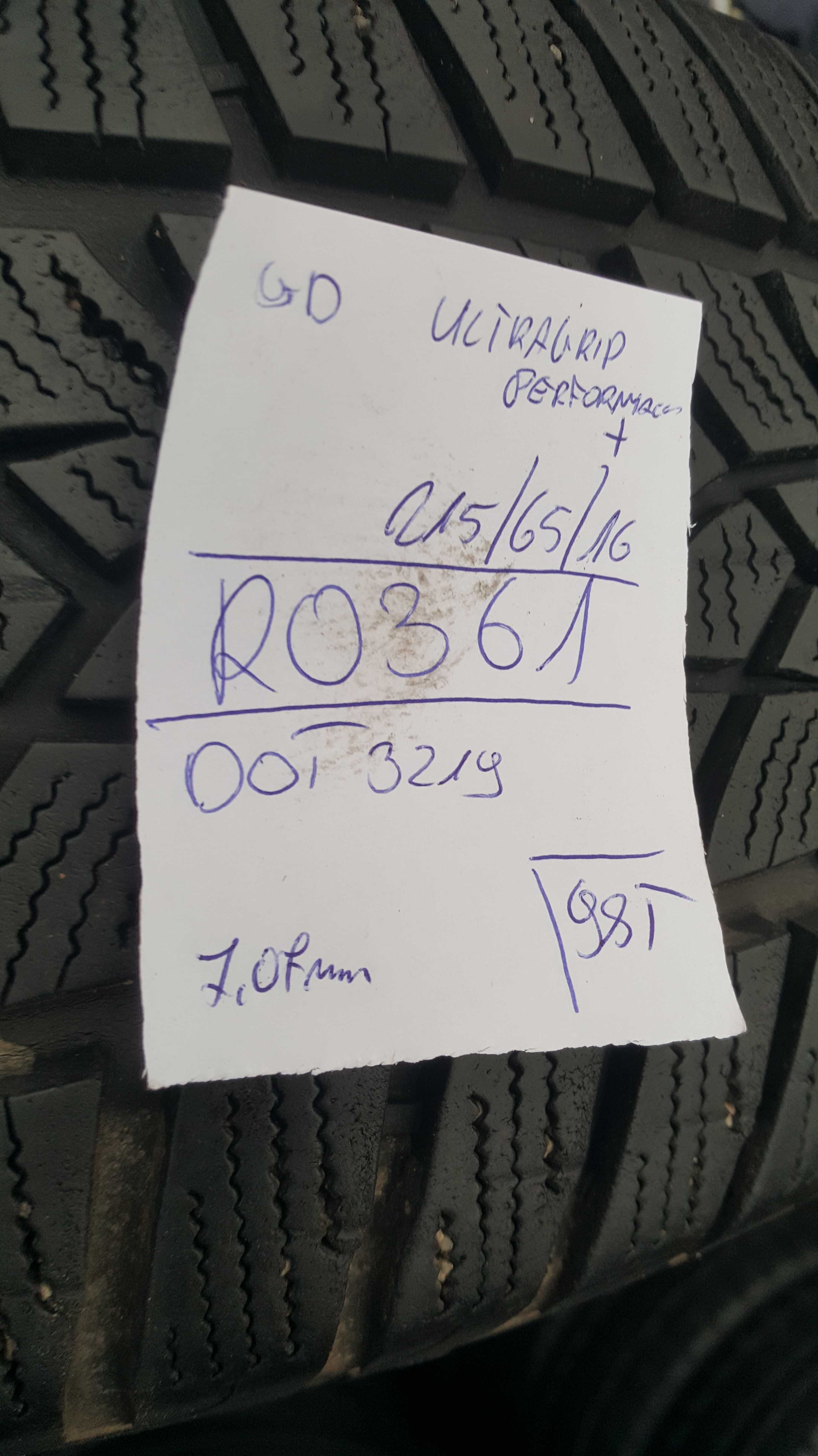 Goodyear 215/65 r16 UltraGrip Performance+ /// 7,1mm!!! DOT3219