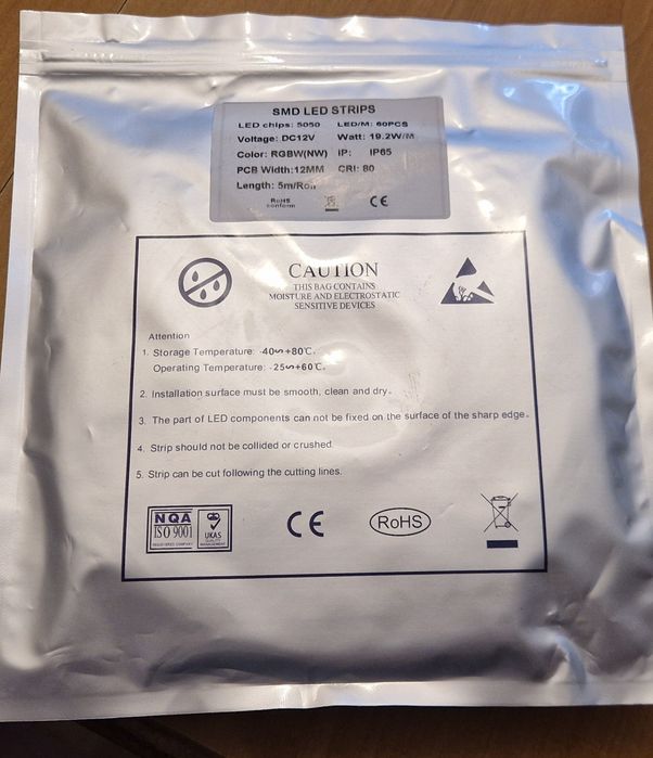 Zasilacz LED Mean Well RSP-200-12, Kontroler Tuya 471307, wzmacniacz