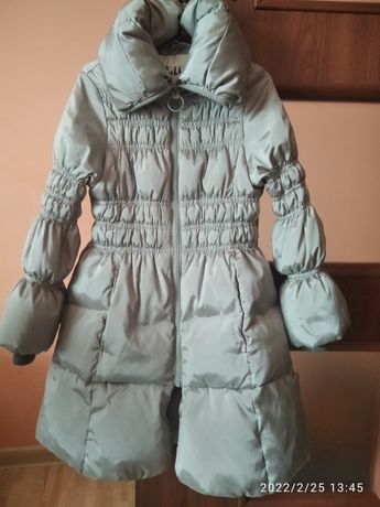 Ciepły płaszcz, płaszczyk zimowy puchowy Pomp de Lux 110/116