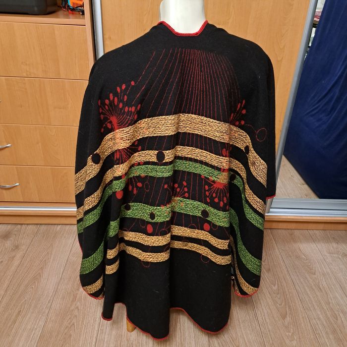 Пончо накидка кардиган двусторонняя новая Франция