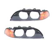 FARÓIS OPTICAS PARA BMW SERIE 5 E39 95-00 PRETO AMBAR