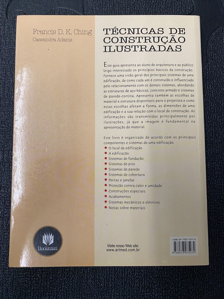 Livro Arquitetura: Técnicas de Construção Ilustradas - Francis D. K. Ching 2.a Edição 2001