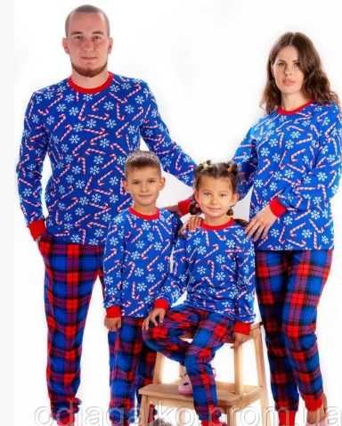 Новорічні дитячі піжами фемілі лук нові