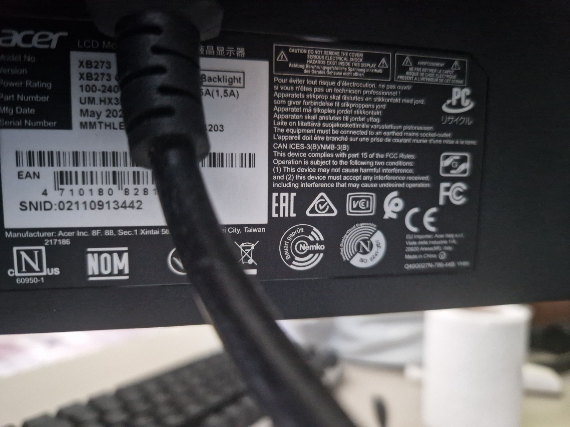 Monitor Acer Predator 144Hz