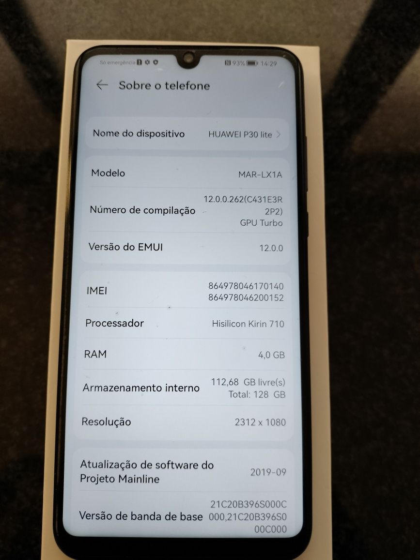 Huawei p30 lite preto 128 GB