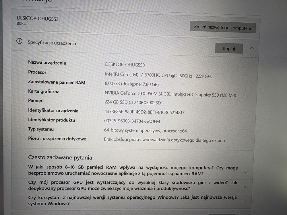 Lenovo Ideapad 700 i7