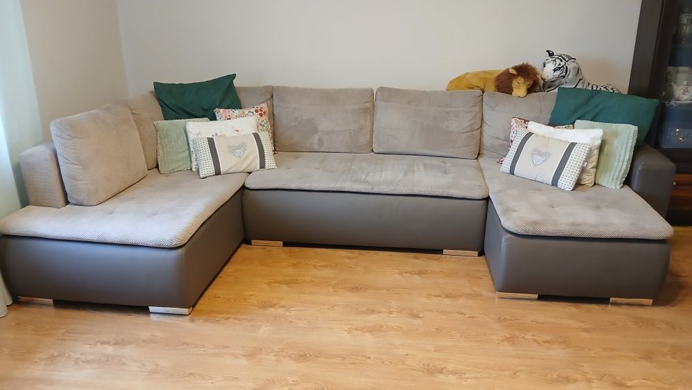 Narożnik U Black Red White Super STAN