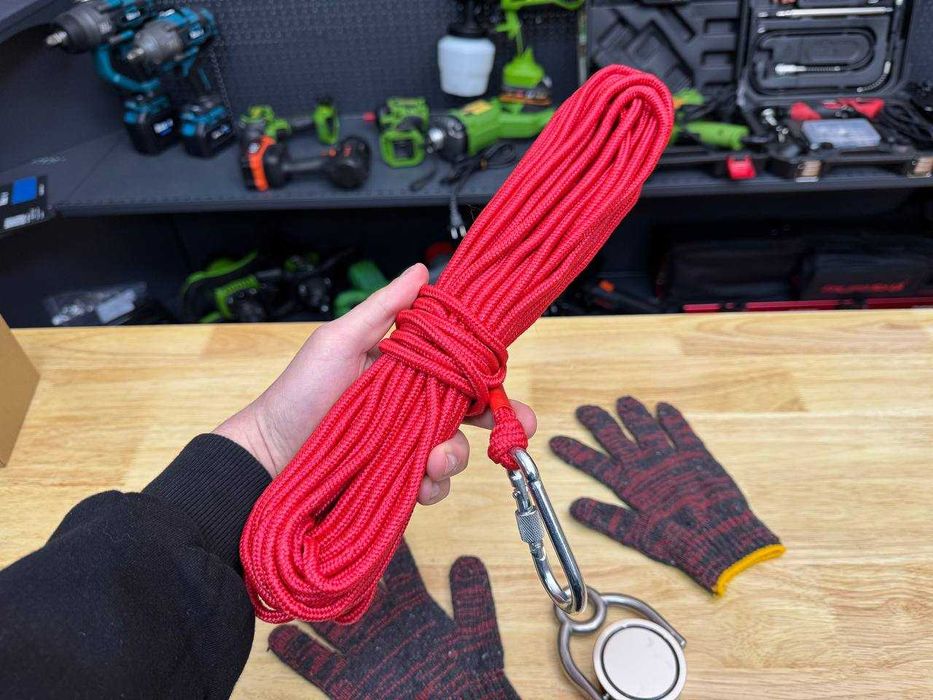 Неодимовий Магніт 60-4 на 150 кг + Мотузка 20 м D4 + Рукавички Набір