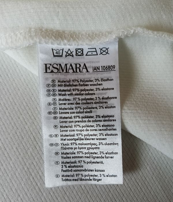 Esmara biała krótka sukienka tunika krótki rękaw 16/ 42