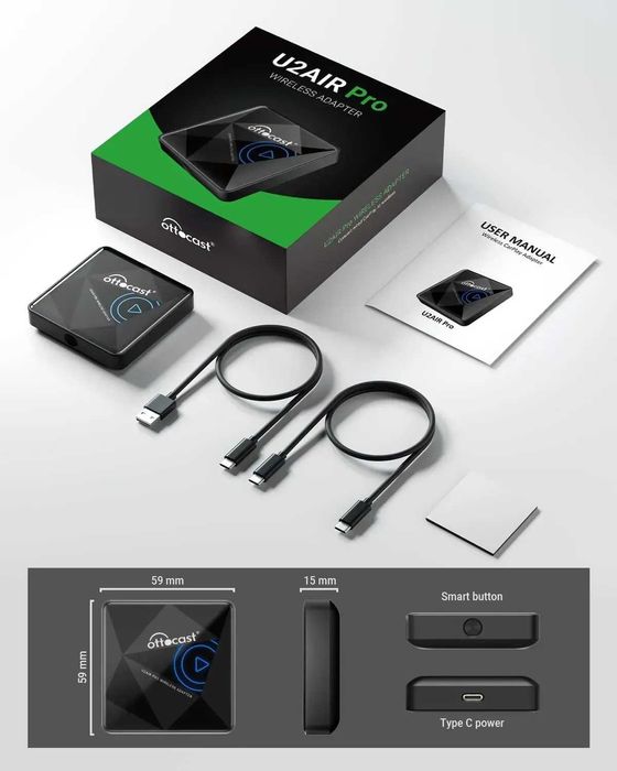 Беспроводной адаптер CarPlay OTTOCAST U2-AIR Pro