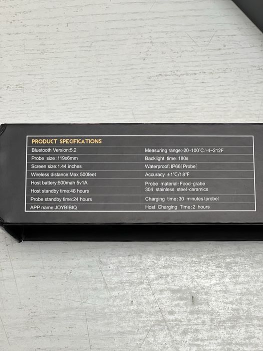 Бездротовий Bluetooth термометр для приготування мʼяса