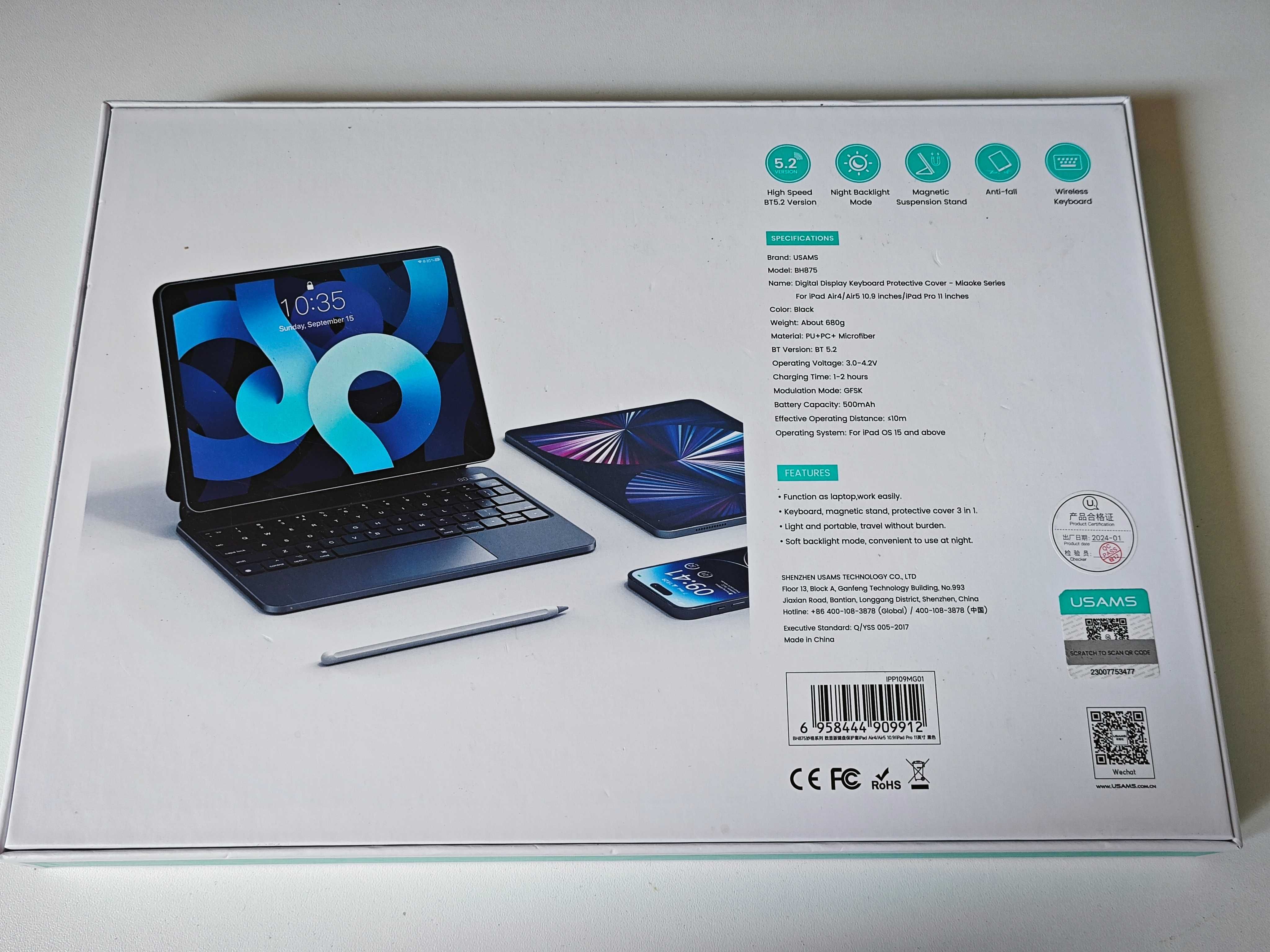 Etui z klawiaturą do iPad Pro 11" , iPad Air4/Air5 10,9"